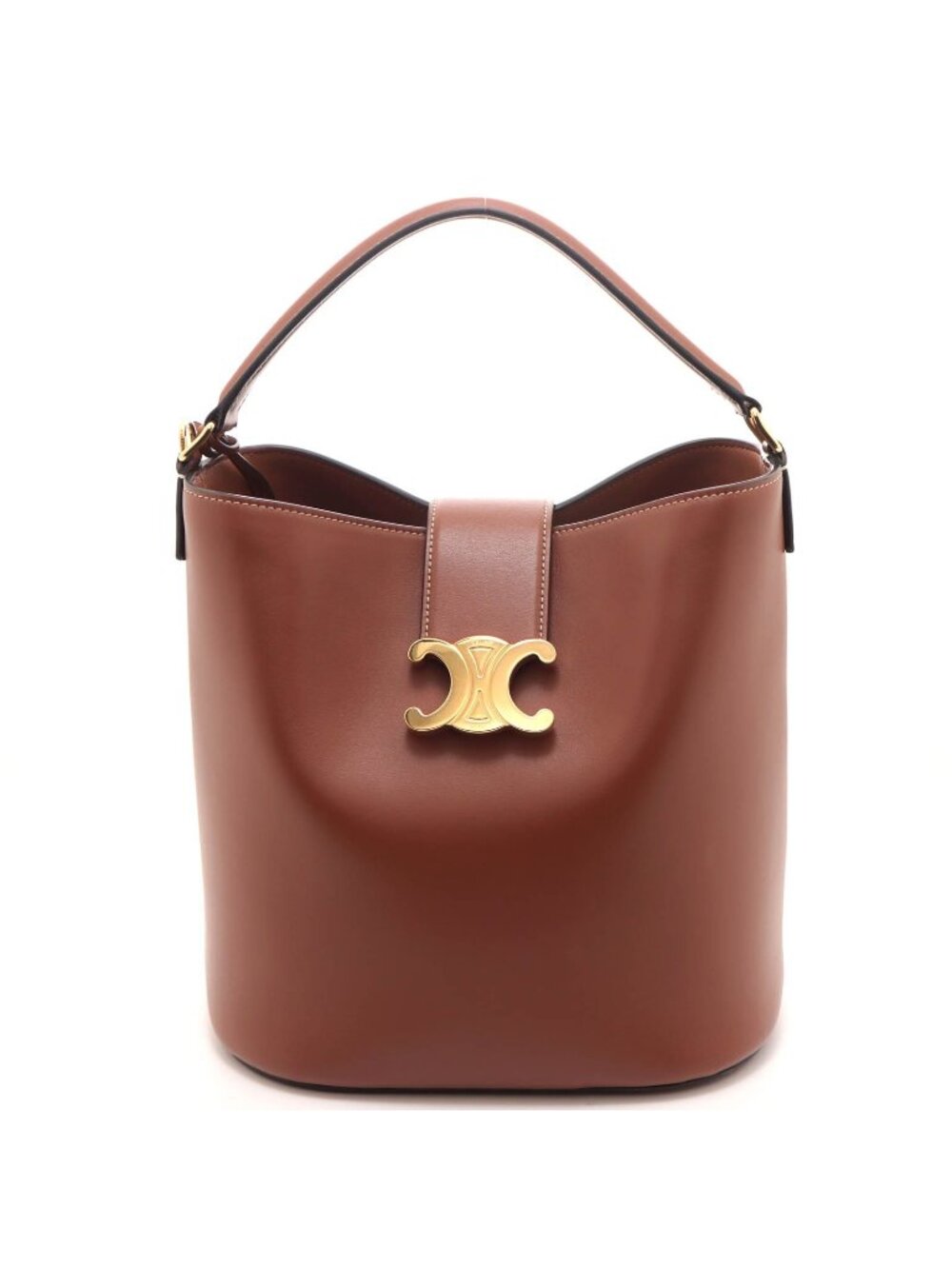 Celine Medium Bucket Louise Tan Calfskin Shoulder Bag